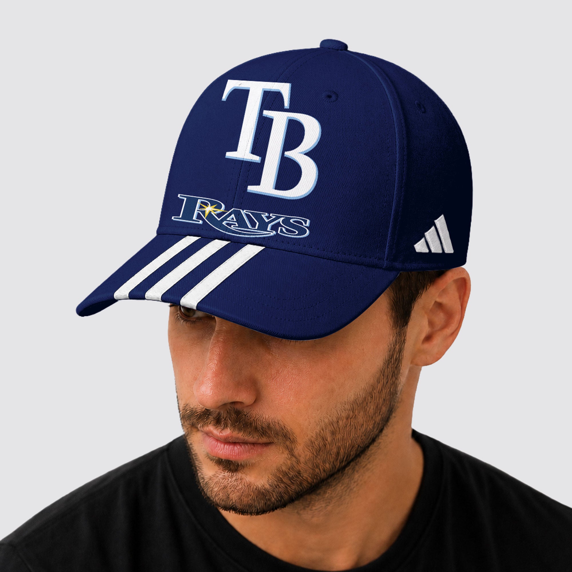 Tb.rays | Premium .m.l.b. Signature Triple Stripe Fan Baseball Cap