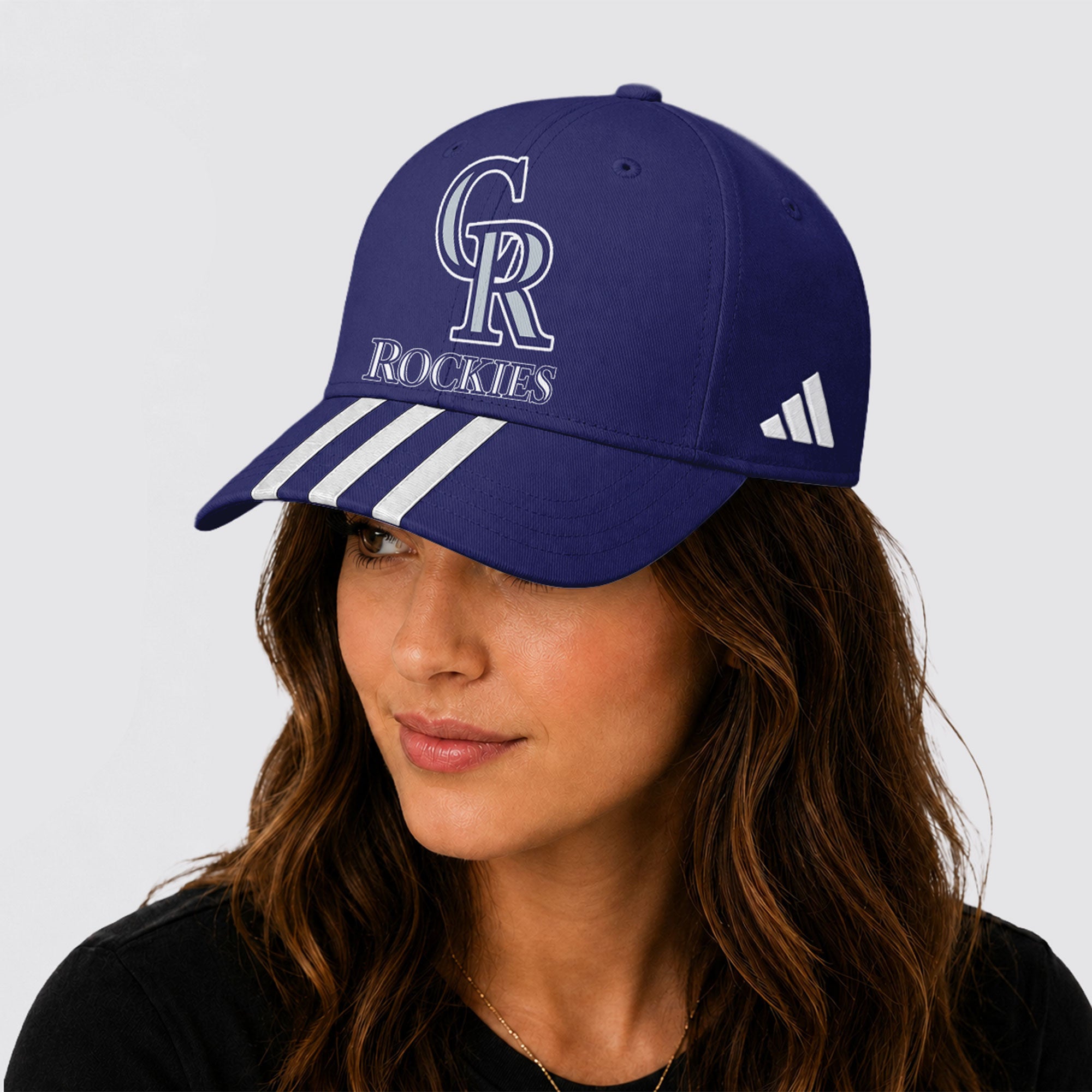 C.rockies | Premium .m.l.b. Signature Triple Stripe Fan Baseball Cap