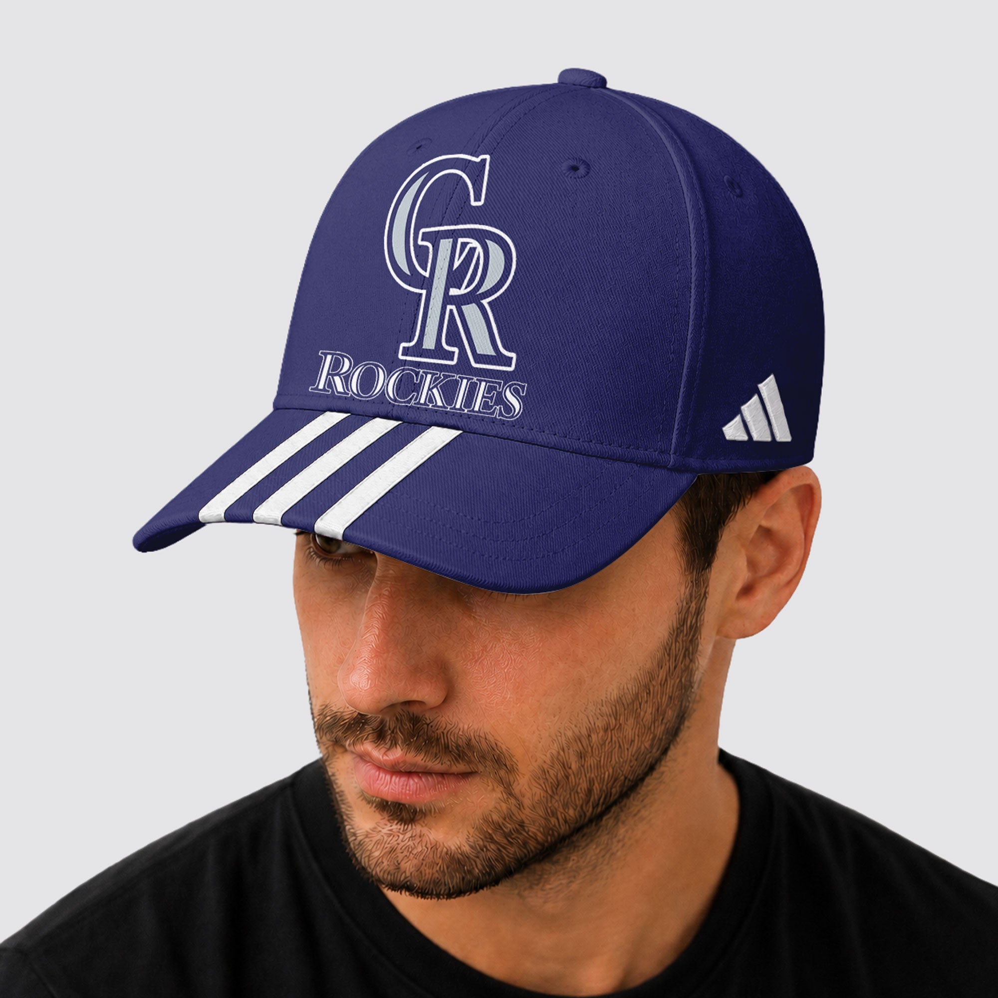 C.rockies | Premium .m.l.b. Signature Triple Stripe Fan Baseball Cap