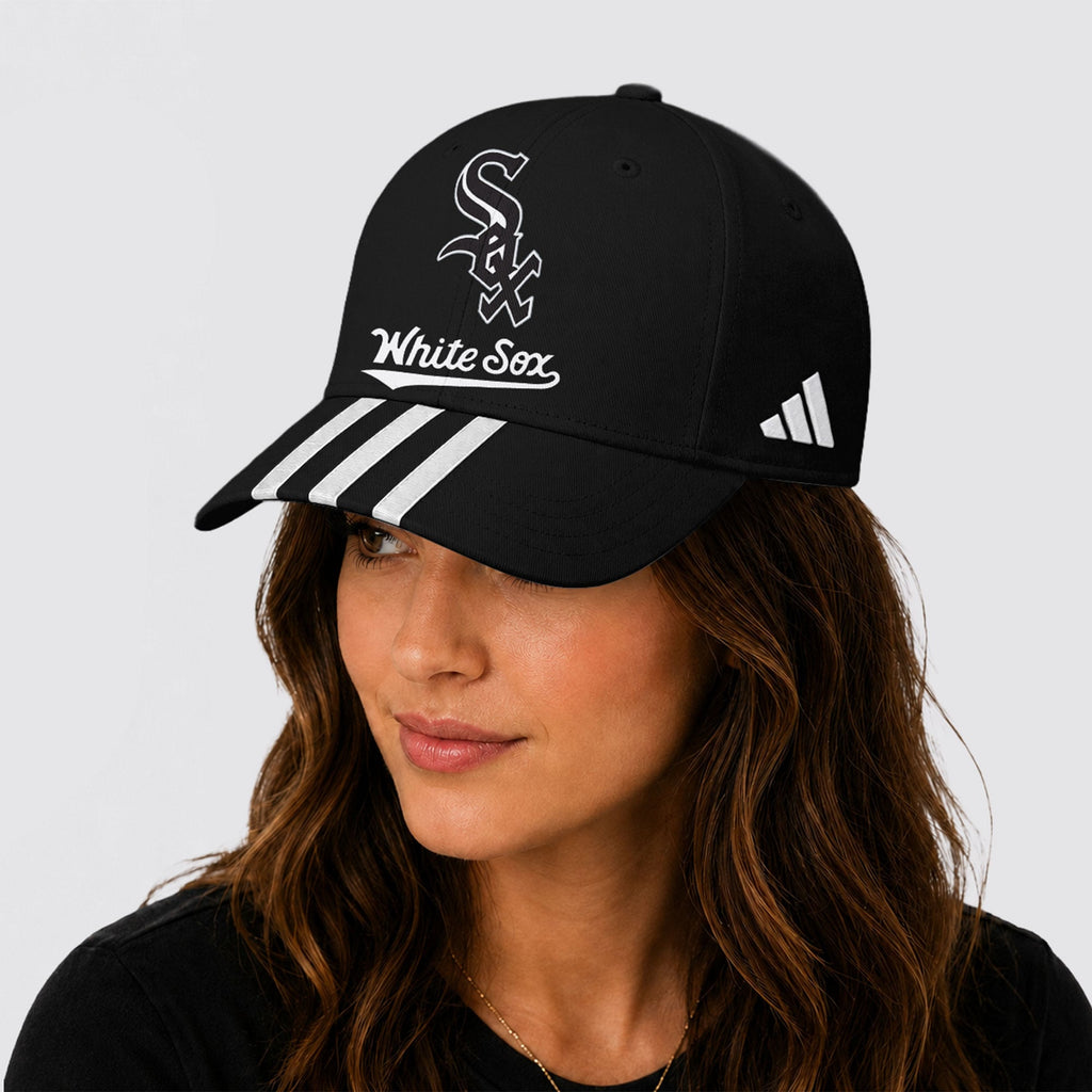C.white Sox | Premium .m.l.b. Signature Triple Stripe Fan Baseball Cap