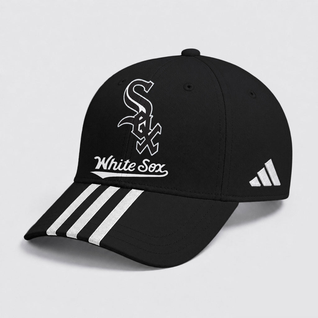 C.white Sox | Premium .m.l.b. Signature Triple Stripe Fan Baseball Cap