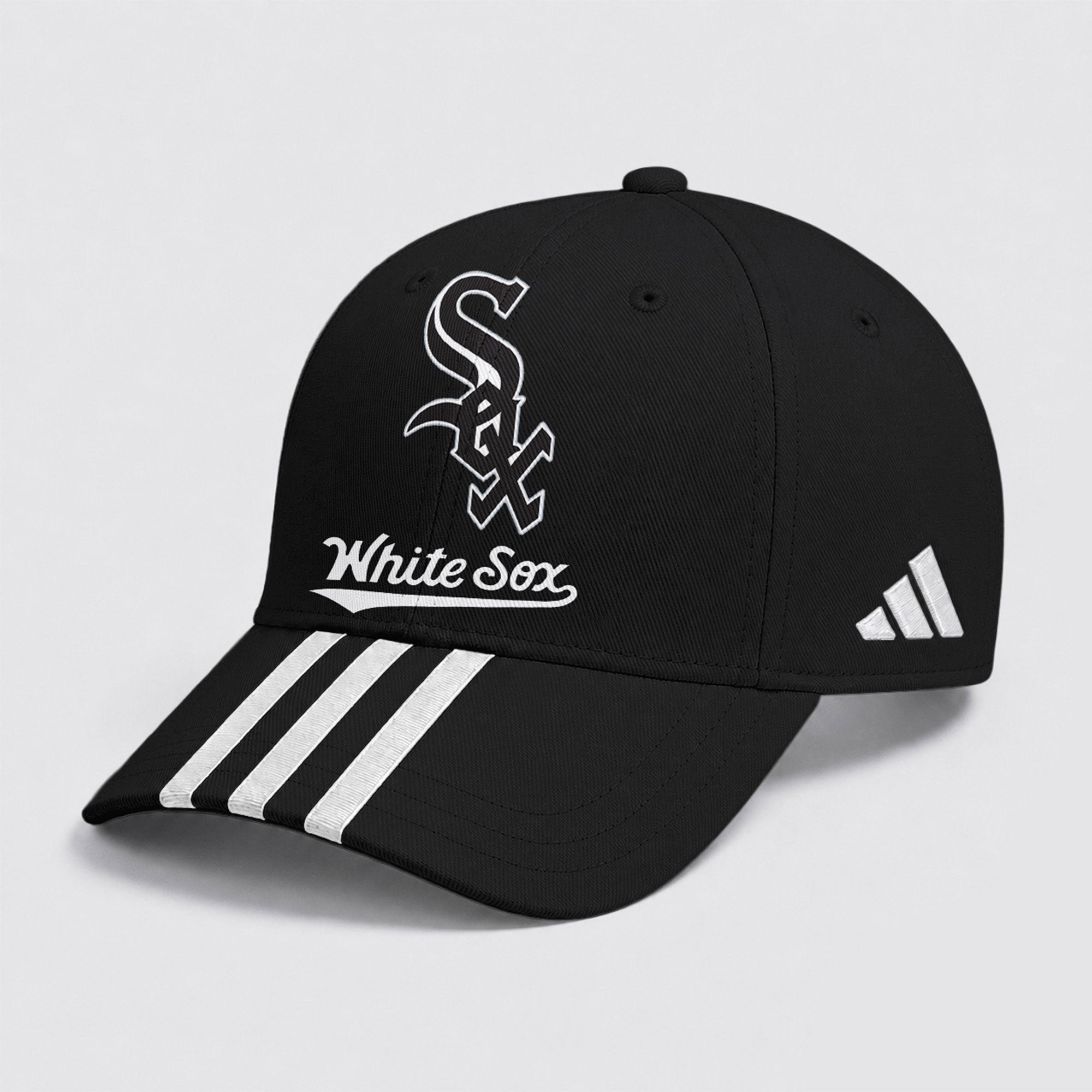 C.white Sox | Premium .m.l.b. Signature Triple Stripe Fan Baseball Cap