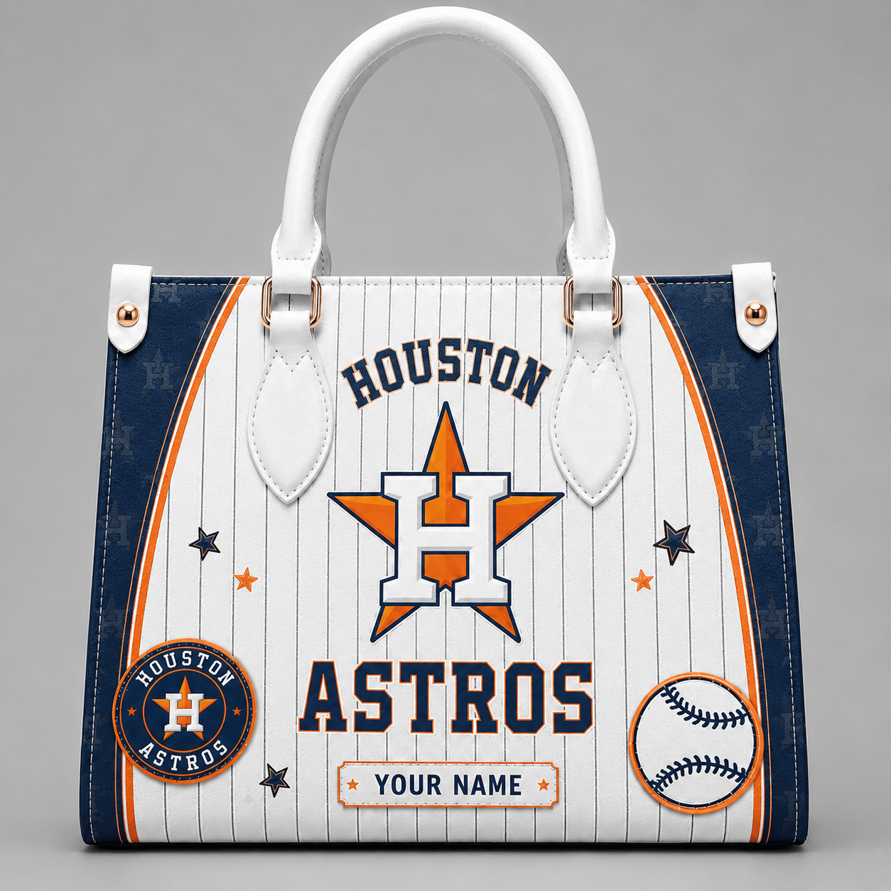 H.astros | Premium .m.l.b. Fan Pride Leather Handbag