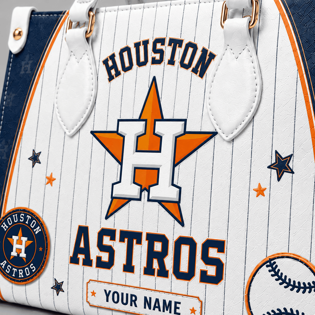 H.astros | Premium .m.l.b. Fan Pride Leather Handbag