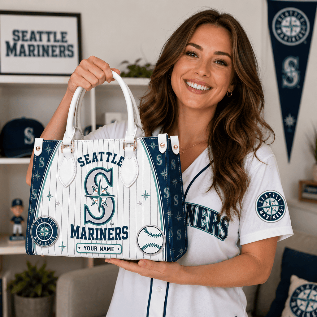 S.mariners | Premium .m.l.b. Fan Pride Leather Handbag