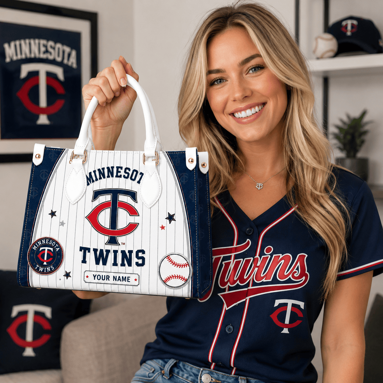 M.twins | Premium .m.l.b. Fan Pride Leather Handbag