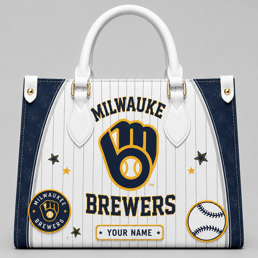 M.brewers | Premium .m.l.b. Fan Pride Leather Handbag