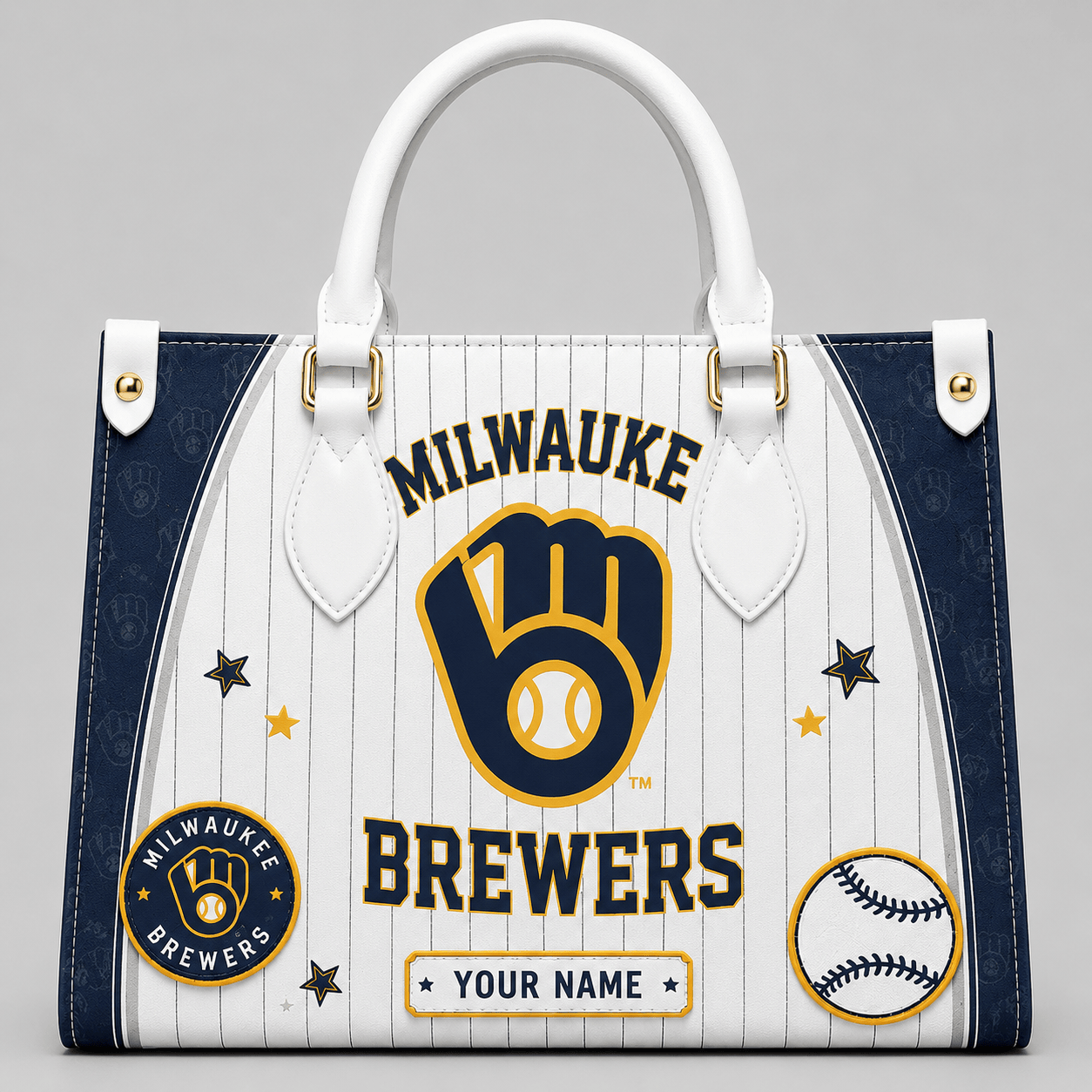 M.brewers | Premium .m.l.b. Fan Pride Leather Handbag