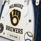 M.brewers | Premium .m.l.b. Fan Pride Leather Handbag