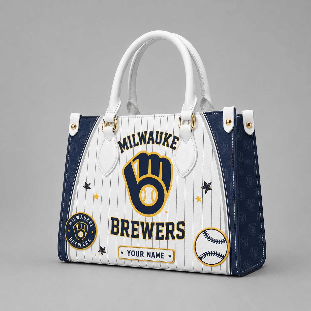 M.brewers | Premium .m.l.b. Fan Pride Leather Handbag