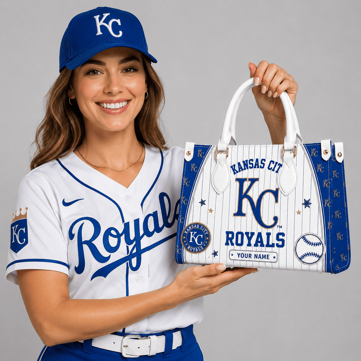 K.c.royals | Premium .m.l.b. Fan Pride Leather Handbag