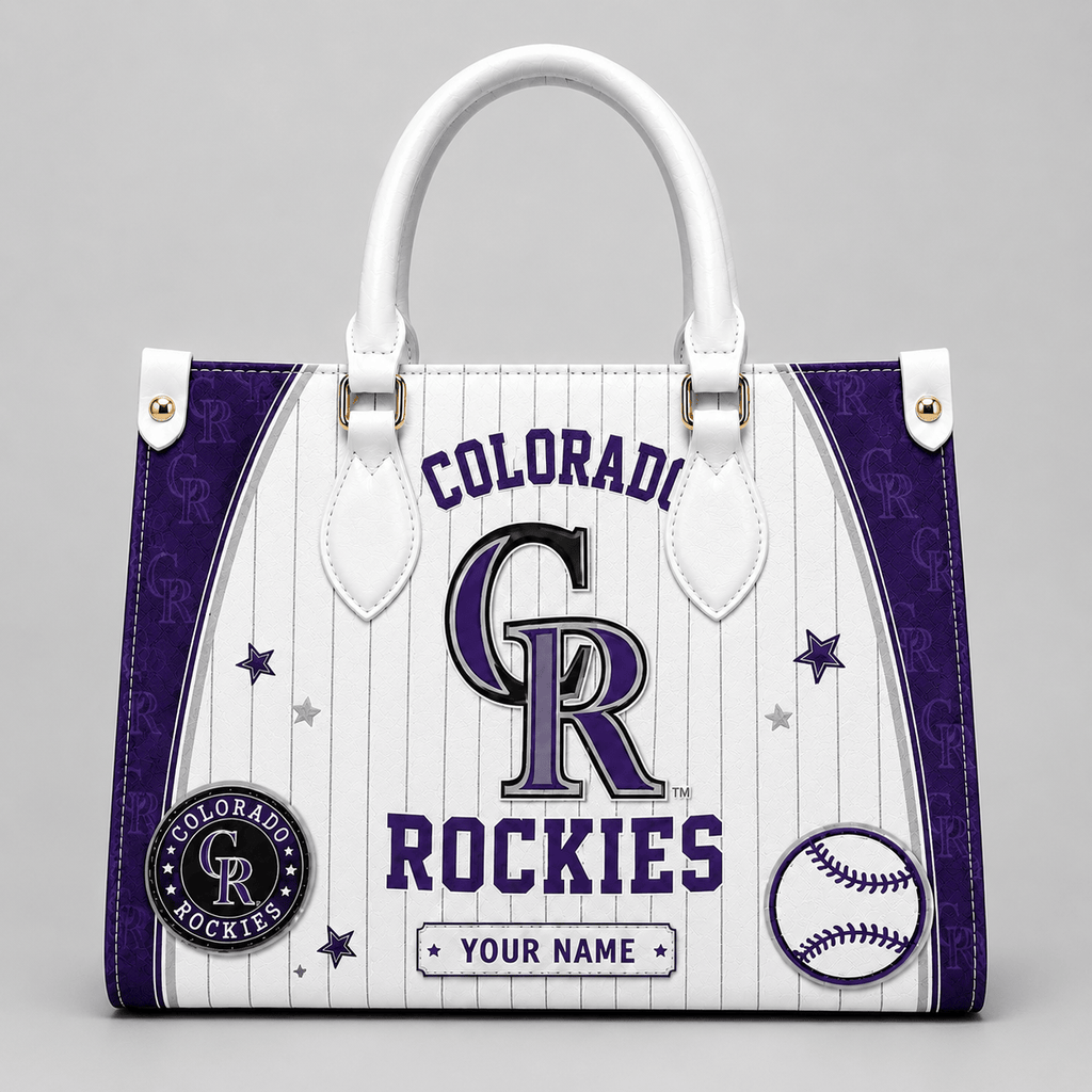 C.rockies | Premium .m.l.b. Fan Pride Leather Handbag