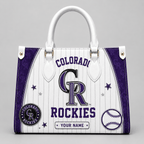 C.rockies | Premium .m.l.b. Fan Pride Leather Handbag