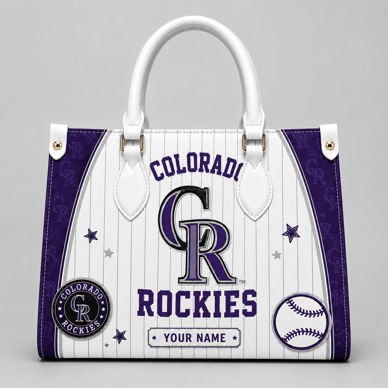 C.rockies | Premium .m.l.b. Fan Pride Leather Handbag