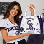 C.rockies | Premium .m.l.b. Fan Pride Leather Handbag
