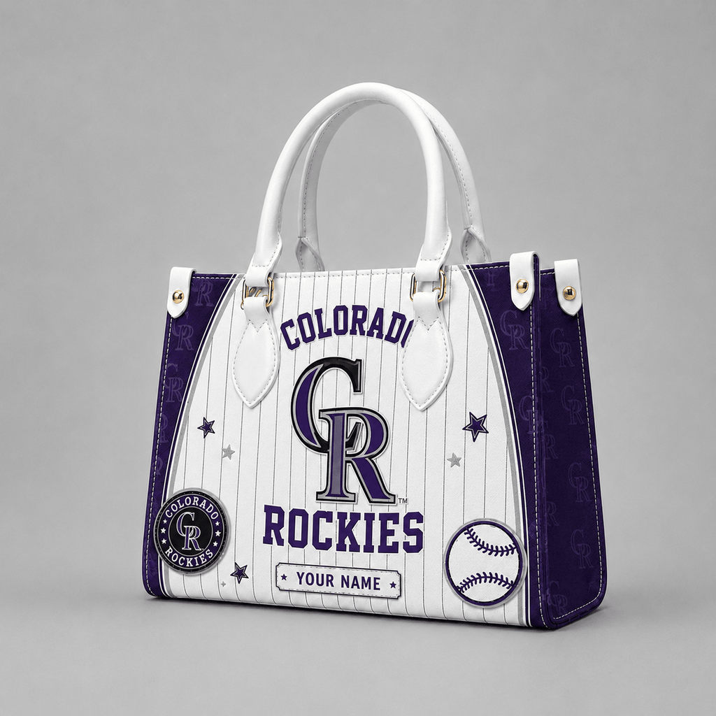 C.rockies | Premium .m.l.b. Fan Pride Leather Handbag