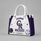 C.rockies | Premium .m.l.b. Fan Pride Leather Handbag