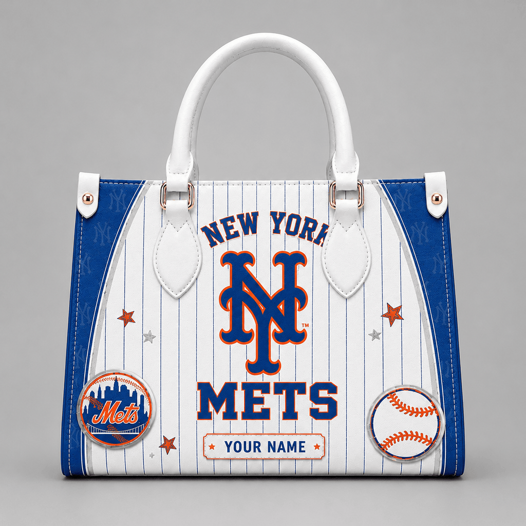 N.y.mets | Premium .m.l.b. Fan Pride Leather Handbag