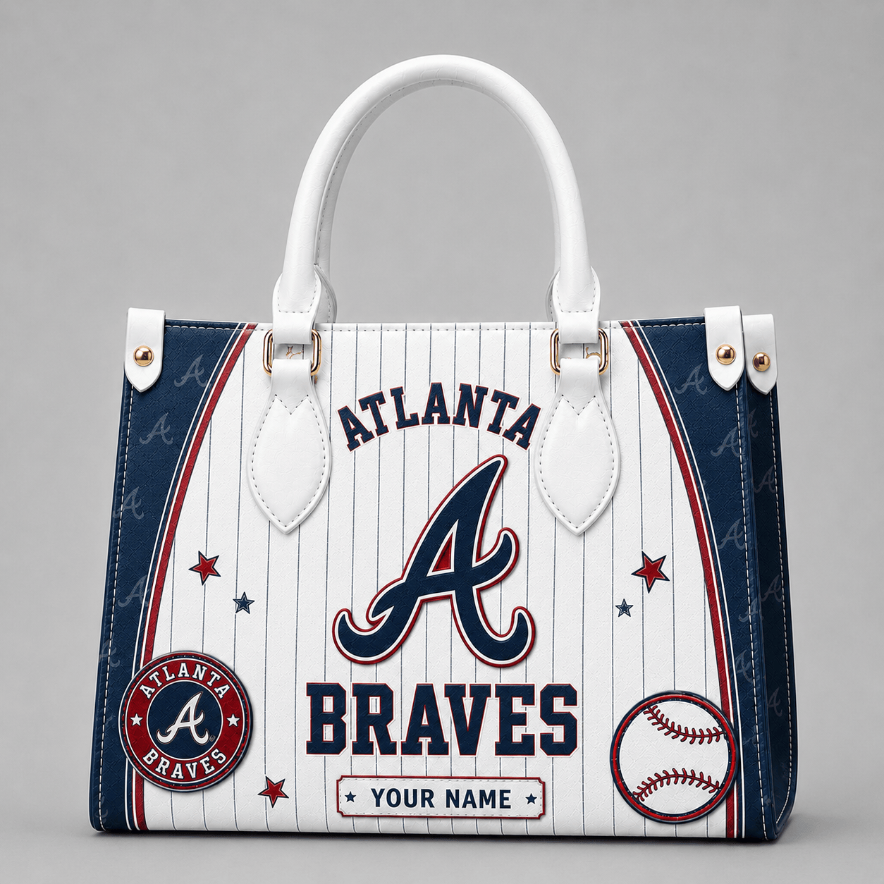 A.braves | Premium .m.l.b. Fan Pride Leather Handbag