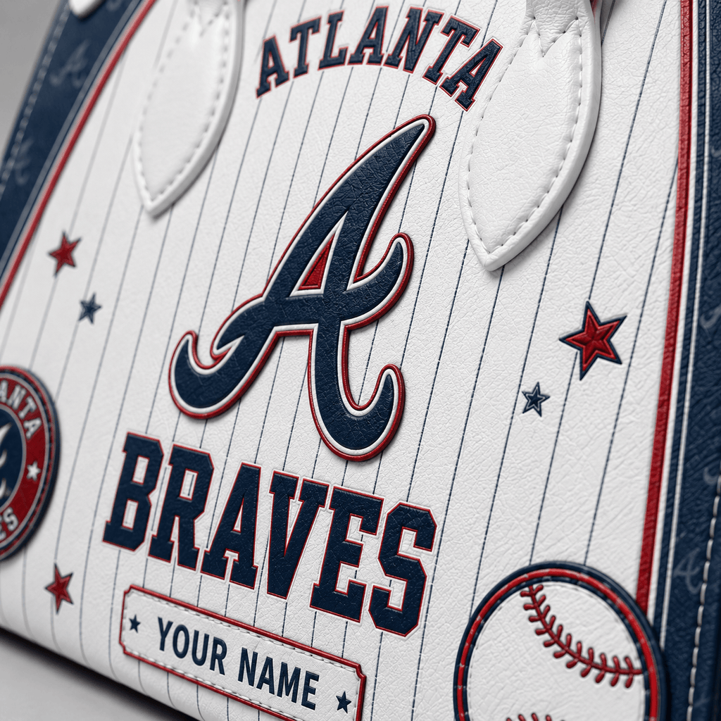 A.braves | Premium .m.l.b. Fan Pride Leather Handbag