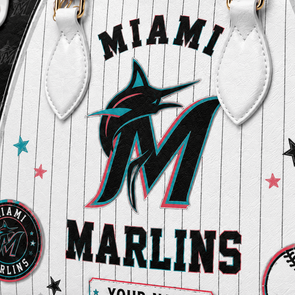 M.marlins | Premium .m.l.b. Fan Pride Leather Handbag