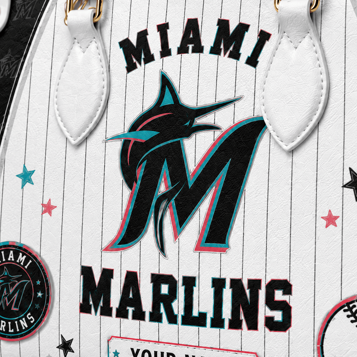 M.marlins | Premium .m.l.b. Fan Pride Leather Handbag