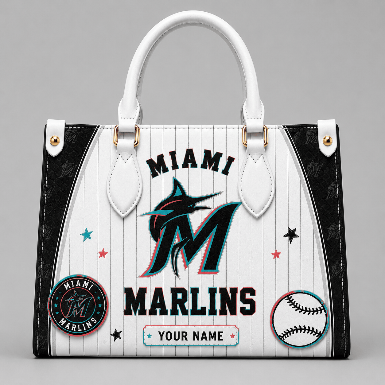 M.marlins | Premium .m.l.b. Fan Pride Leather Handbag