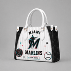 M.marlins | Premium .m.l.b. Fan Pride Leather Handbag