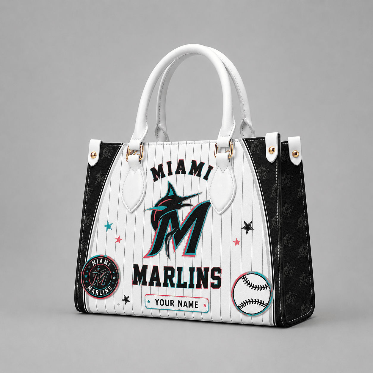 M.marlins | Premium .m.l.b. Fan Pride Leather Handbag