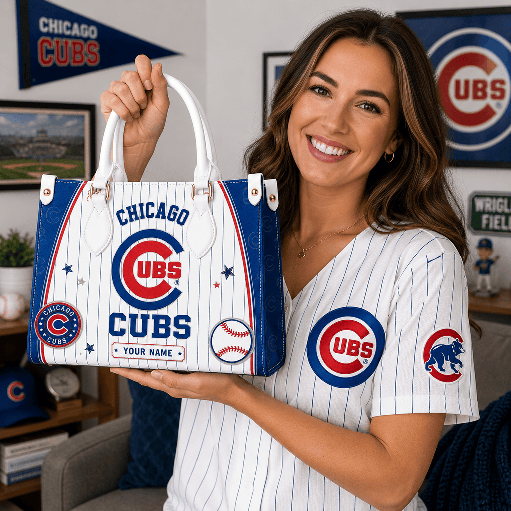 C.cubs | Premium .m.l.b. Fan Pride Leather Handbag
