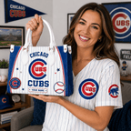 C.cubs | Premium .m.l.b. Fan Pride Leather Handbag