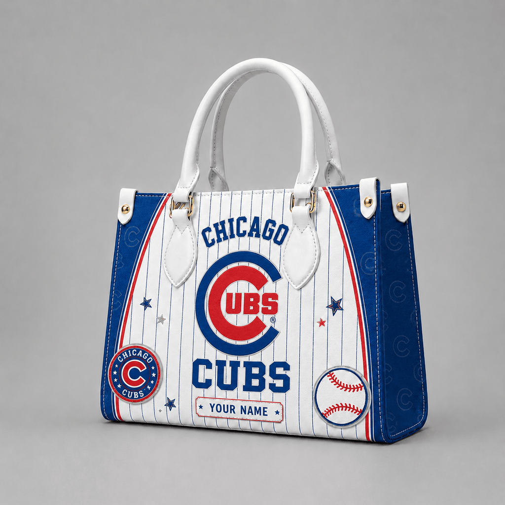 C.cubs | Premium .m.l.b. Fan Pride Leather Handbag