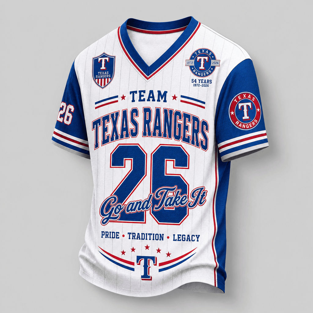 T.rangers | Premium .m.l.b. Legacy Pride V-neck Jersey