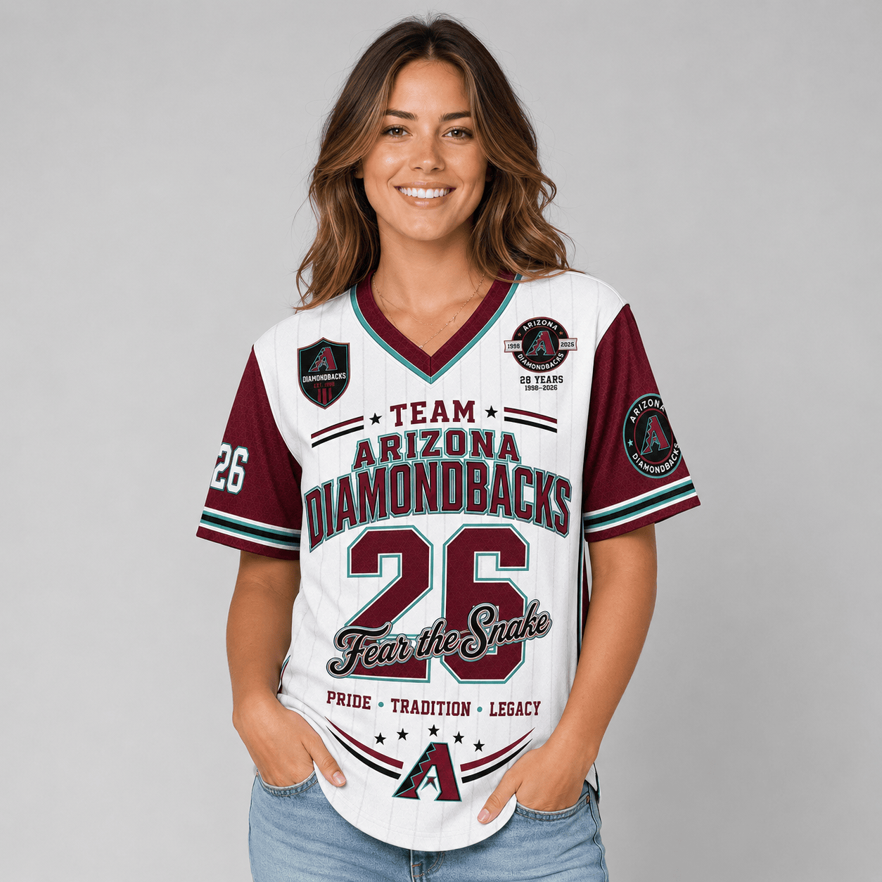 A.diamondbacks | Premium .m.l.b. Legacy Pride V-neck Jersey