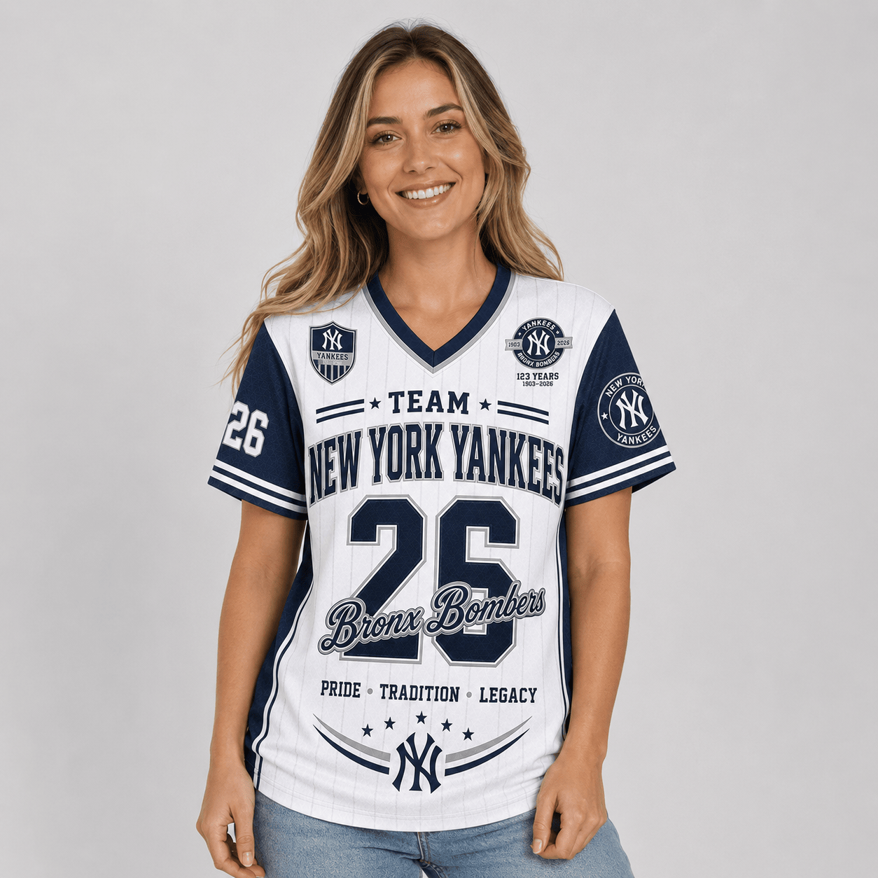 N.y.yankees | Premium .m.l.b. Legacy Pride V-neck Jersey