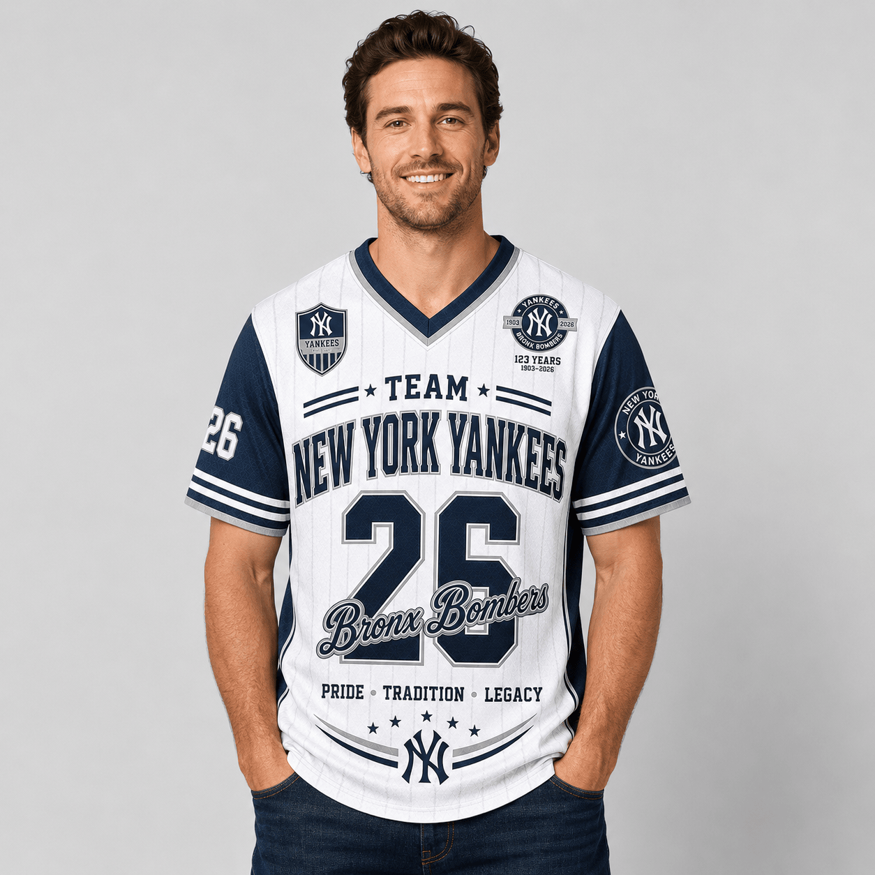 N.y.yankees | Premium .m.l.b. Legacy Pride V-neck Jersey