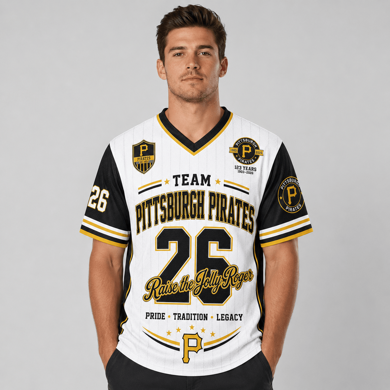 P.pirates | Premium .m.l.b. Legacy Pride V-neck Jersey