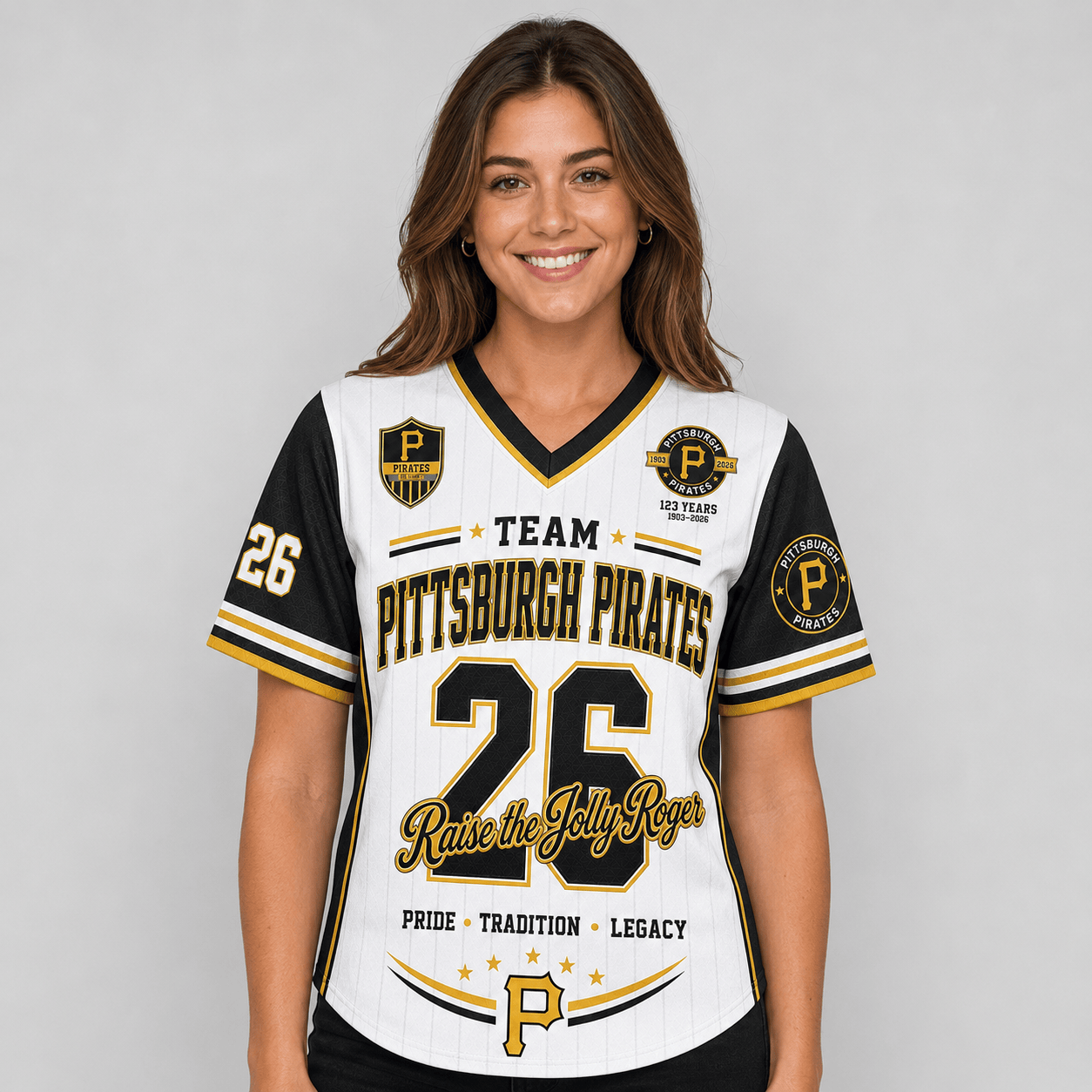 P.pirates | Premium .m.l.b. Legacy Pride V-neck Jersey