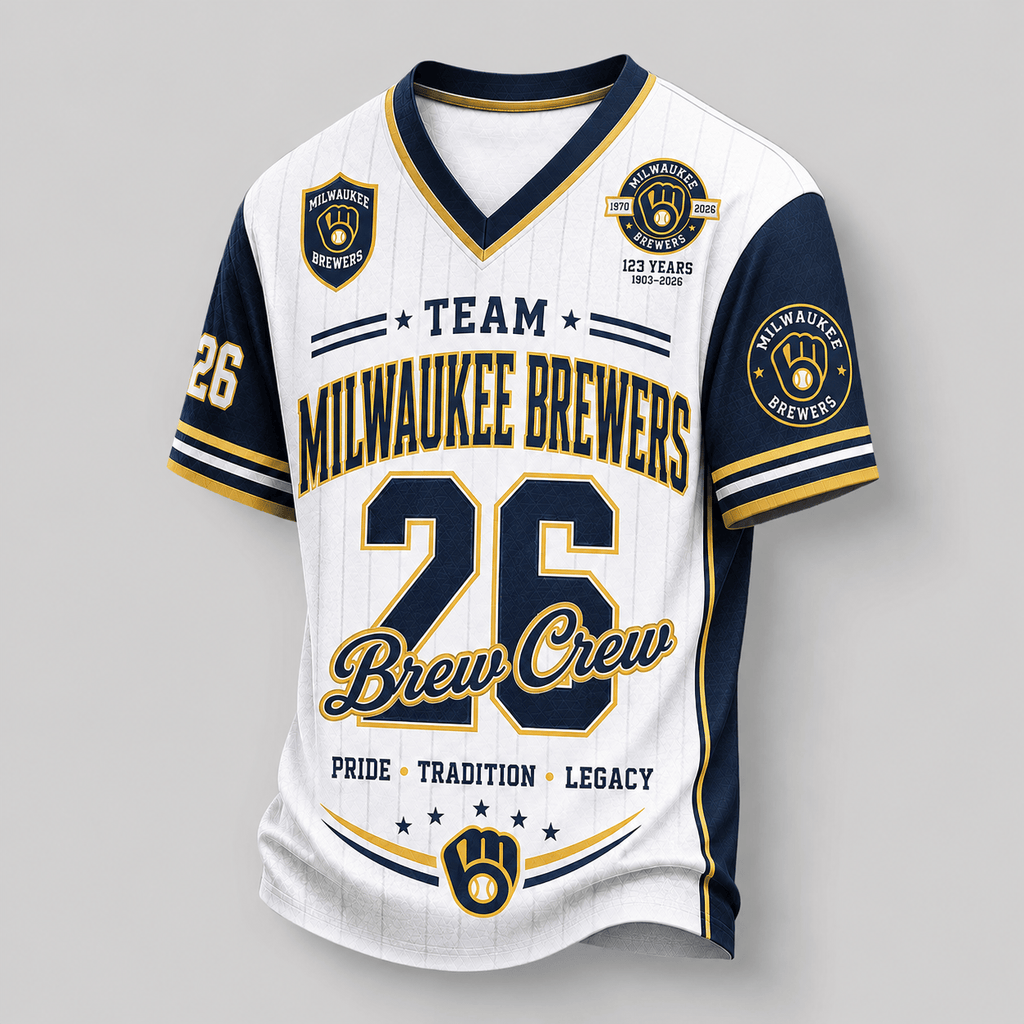 M.brewers | Premium .m.l.b. Legacy Pride V-neck Jersey