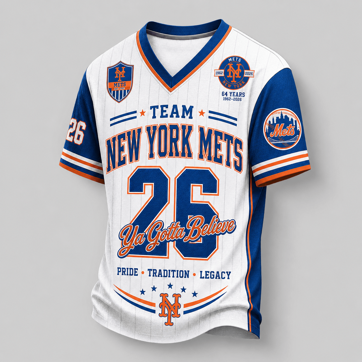 N.y.mets | Premium .m.l.b. Legacy Pride V-neck Jersey