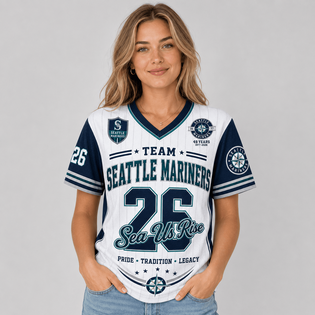 S.mariners | Premium .m.l.b. Legacy Pride V-neck Jersey