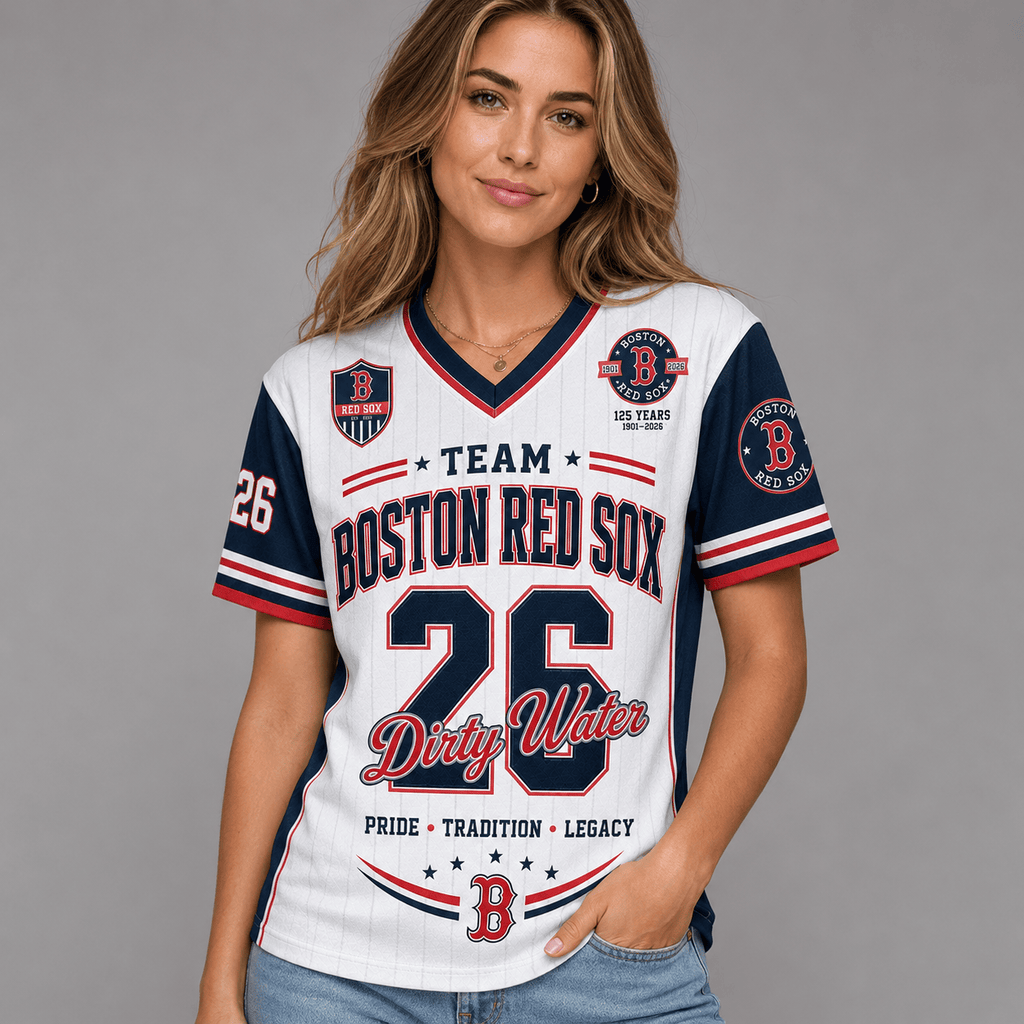 B.red Sox | Premium .m.l.b. Legacy Pride V-neck Jersey