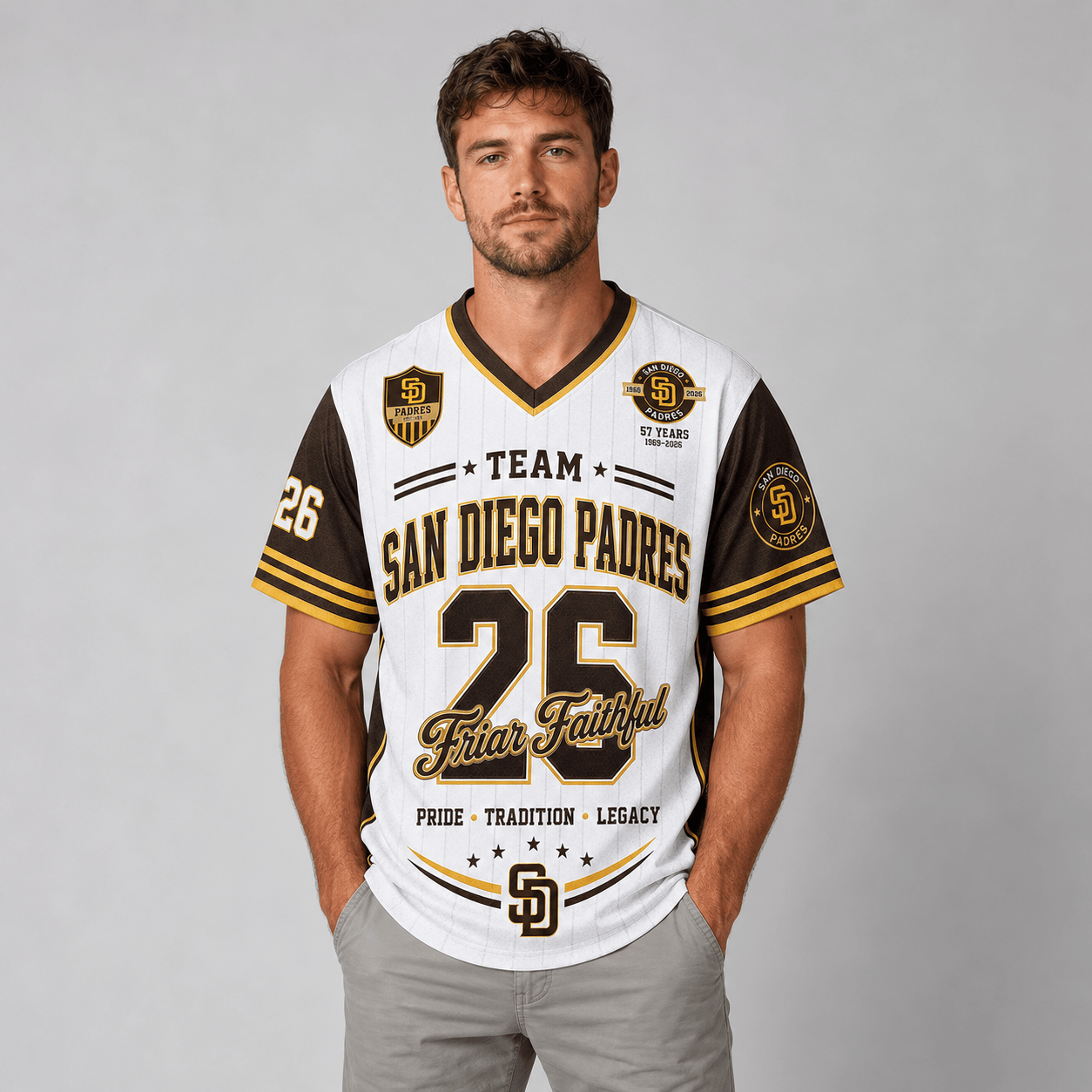S.d.padres | Premium .m.l.b. Legacy Pride V-neck Jersey