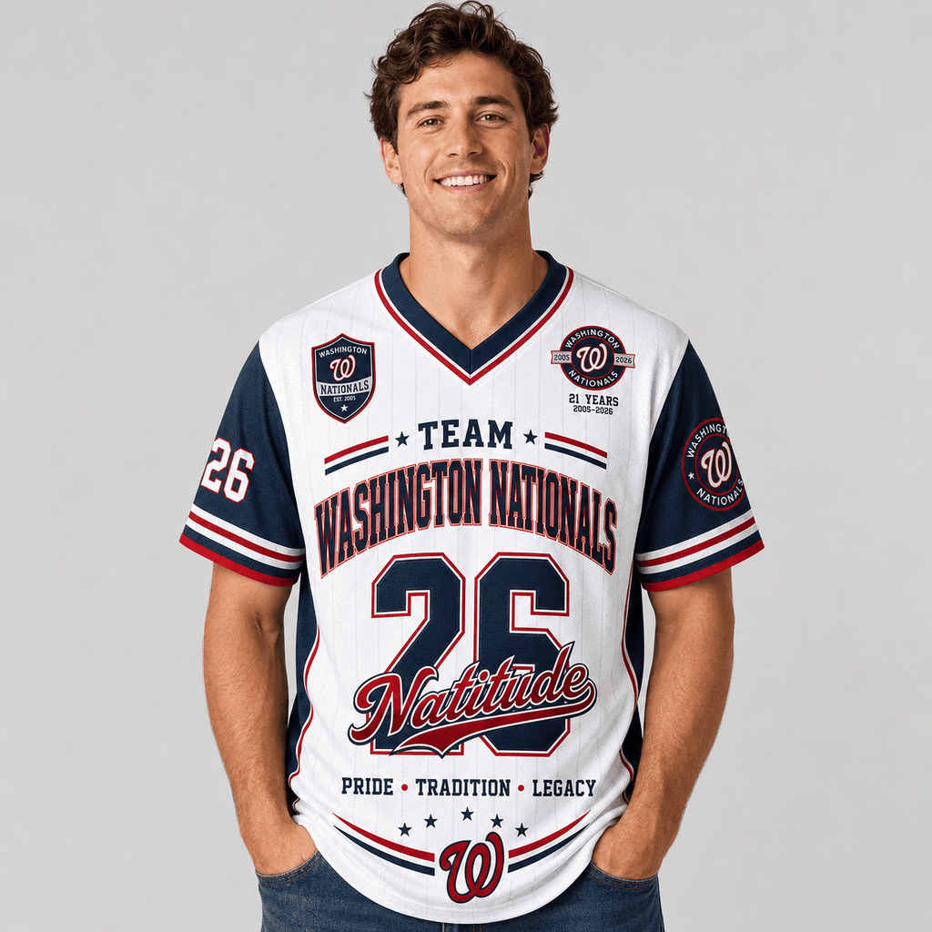 W.nationals | Premium .m.l.b. Legacy Pride V-neck Jersey