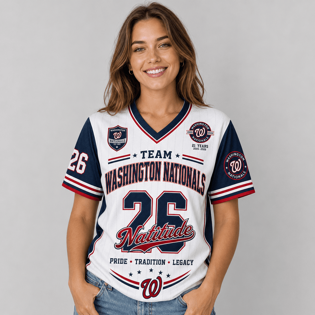 W.nationals | Premium .m.l.b. Legacy Pride V-neck Jersey