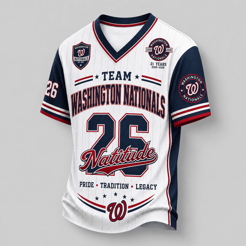 W.nationals | Premium .m.l.b. Legacy Pride V-neck Jersey