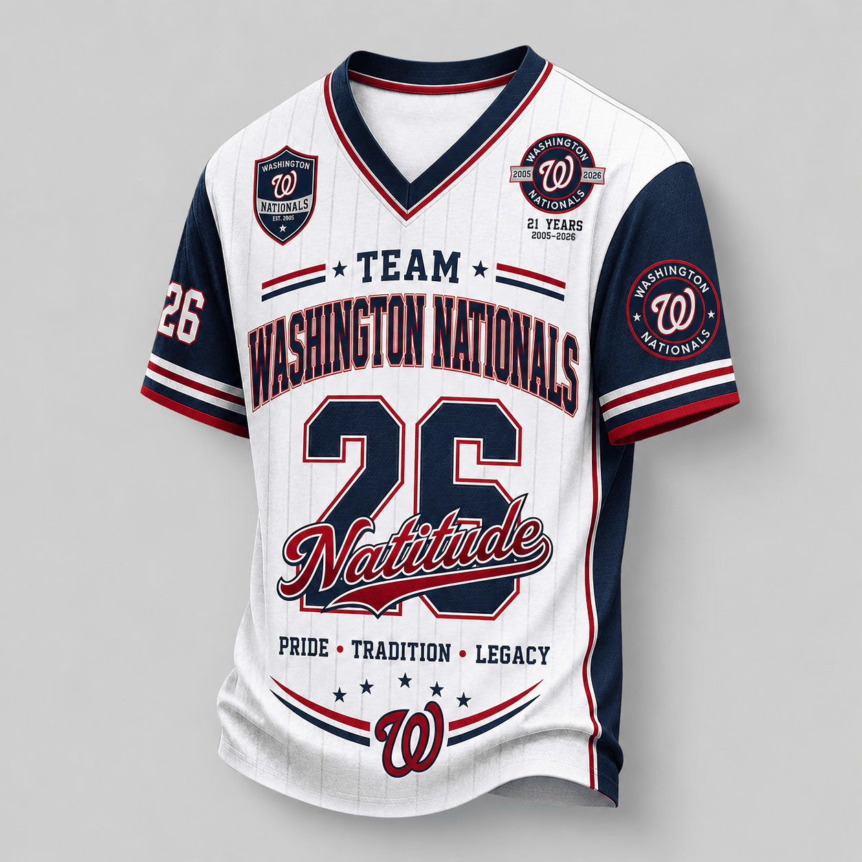 W.nationals | Premium .m.l.b. Legacy Pride V-neck Jersey