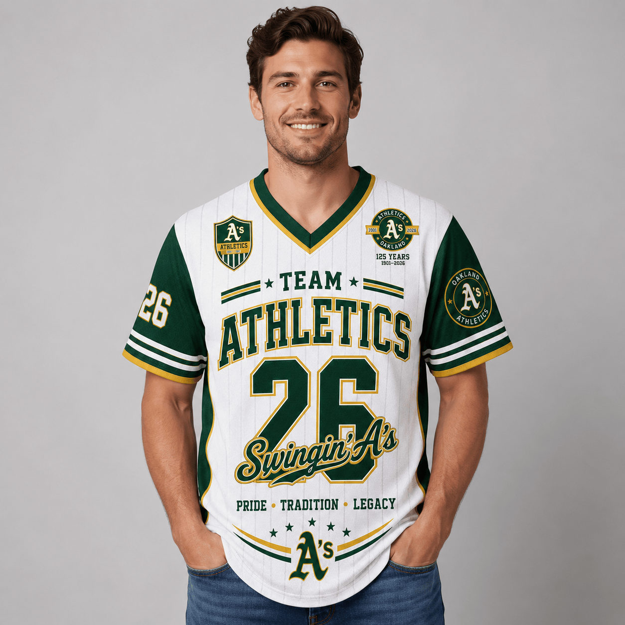 O.athletics | Premium .m.l.b. Legacy Pride V-neck Jersey