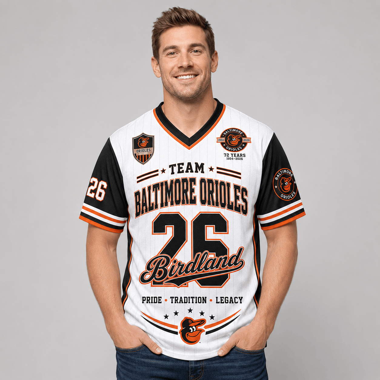 B.orioles | Premium .m.l.b. Legacy Pride V-neck Jersey