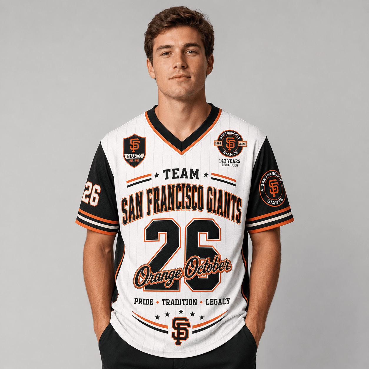 S.f.giants | Premium .m.l.b. Legacy Pride V-neck Jersey